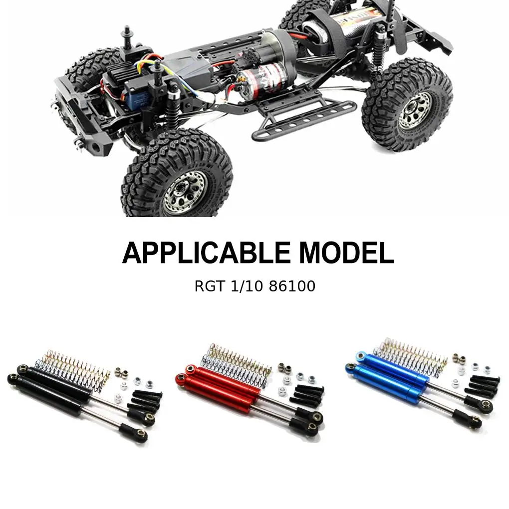 Amortisseur avant et arrière en alliage d'aluminium, résistant à l'usure, pour 1/10 RGT 86100 86100JC FTX5579 RC, pièce de voiture, accessoires de voiture RC noir