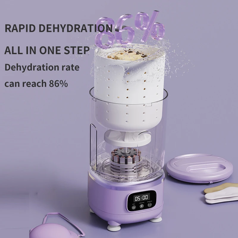 2-in-1 Mini Washing & Drying Machine, Portable Automatic Washer for Underwear Socks, Compact All-in-One Laundry Tool for Home Tr