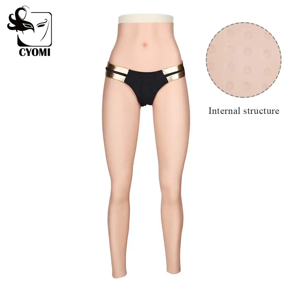 CYOMI 6G Silicone Vagina Pantys to the Ankle Internal floating point design, sweat preventing oil for Crossdresser Drag Queen