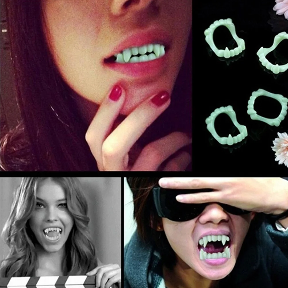 

Клыг Вампирные протезы Костюмы для взрослых Хэллоуин Аксессуар Макияж Темный для взрослых