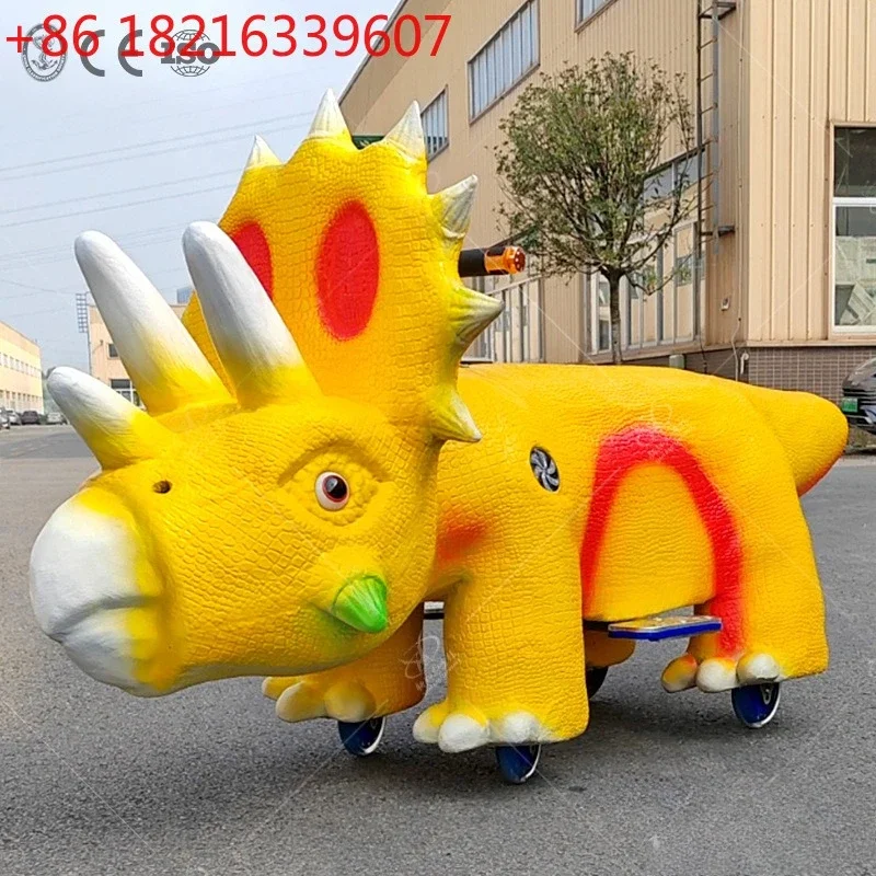 Simulation dinosaur electric car children can ride the car square amusement car shopping mall amusement equipment scenic spot