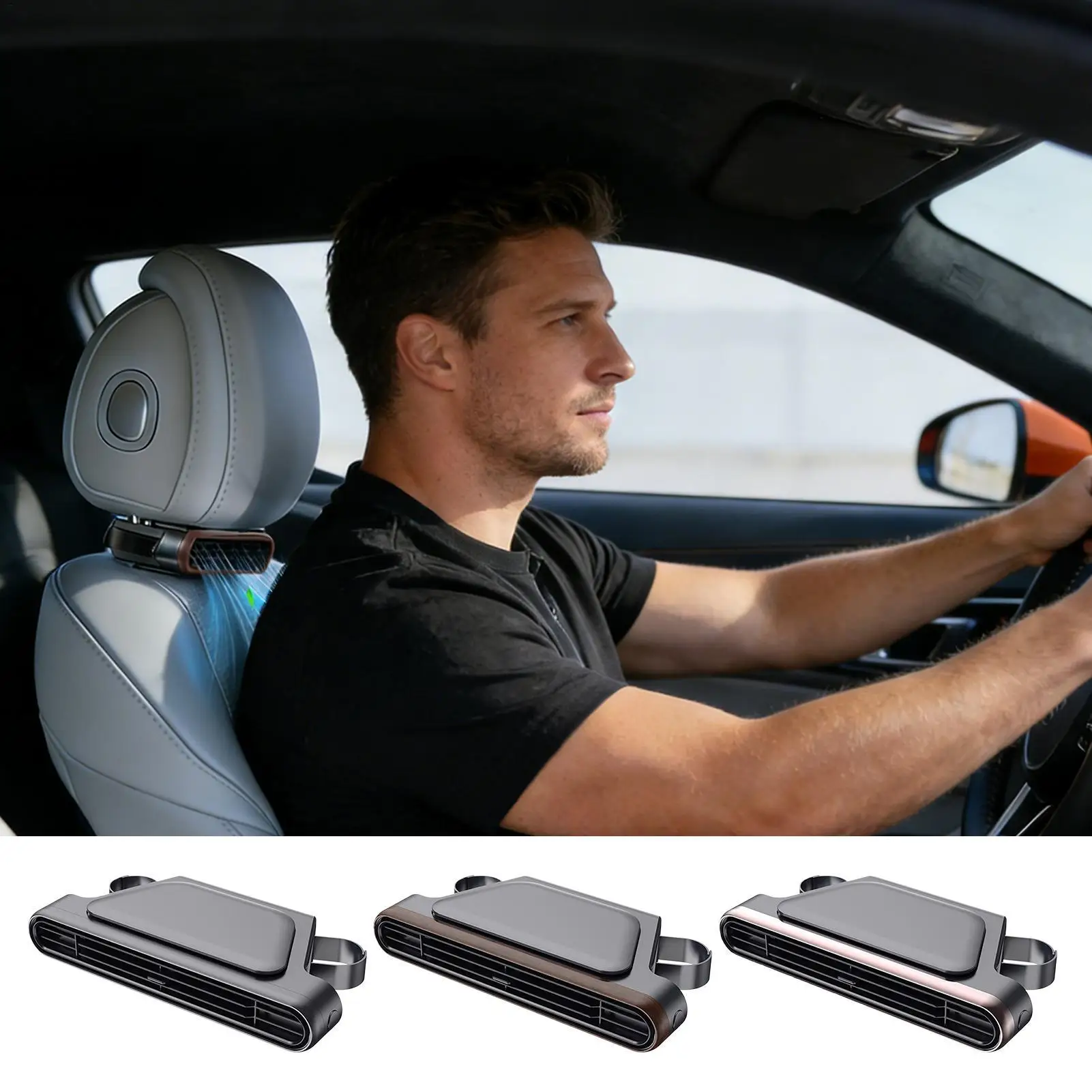 Car Seat Fan Quiet Strong Airflow Portable Backseat Fan For Commuting Travel Family Outings Summer Men Women Kids Seniors Truck