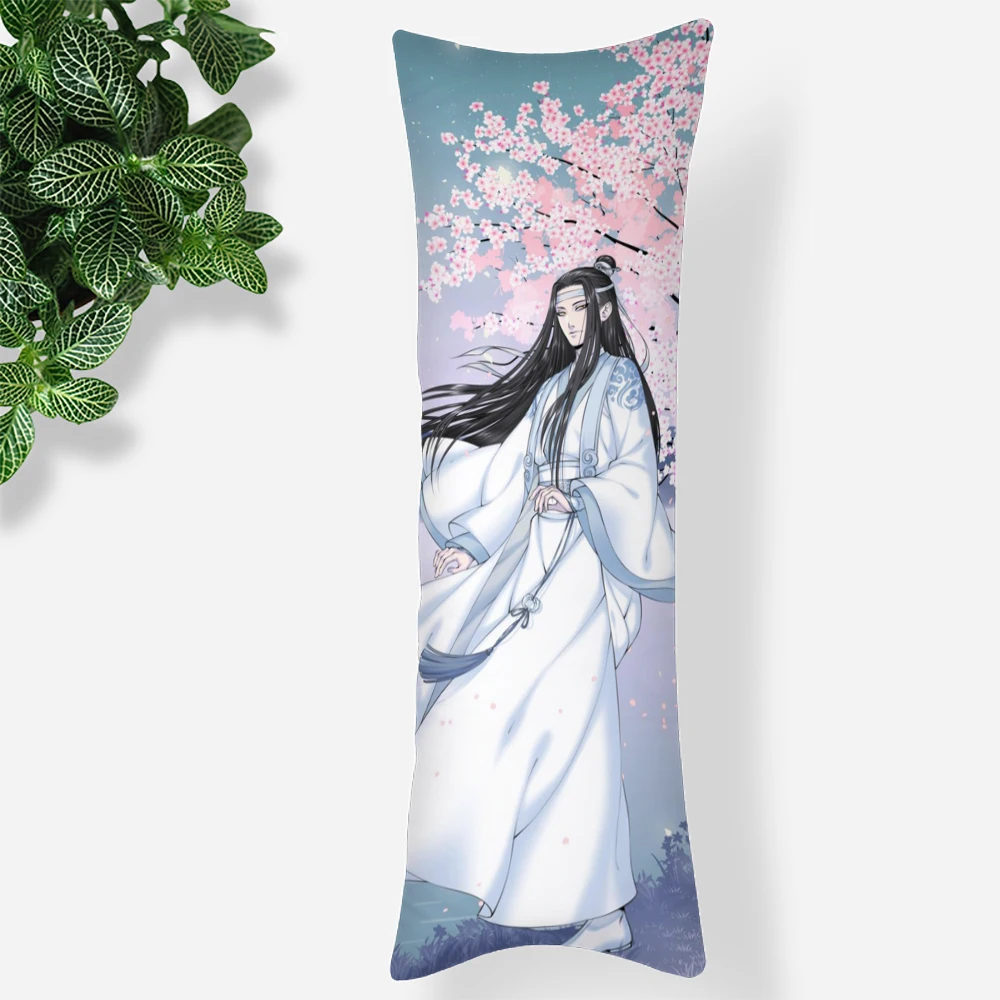 Heavenly God Blesses The People Pillowcase Printed Satin Fabric Pillow Cover Rectangular Zipper Kawaii Body Cover