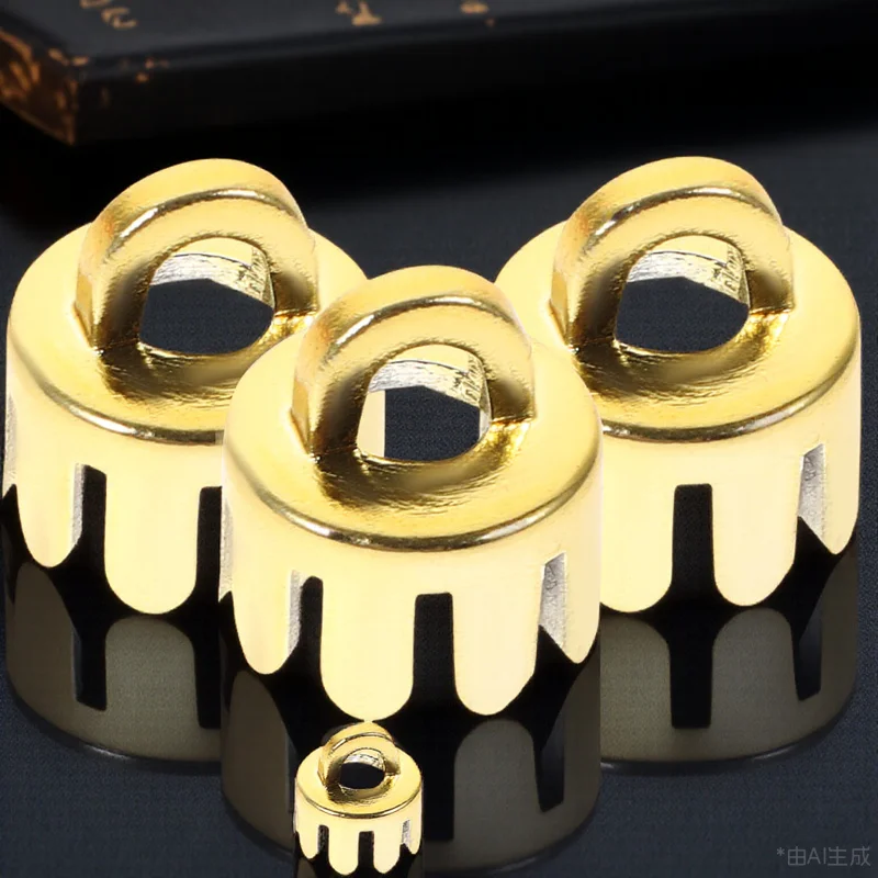 

10Pcs Decorative Ball Pendant Caps Plastic DIY Christmas Hanging Ball Parts Unique Ornament Covers Creative Balls Accessory