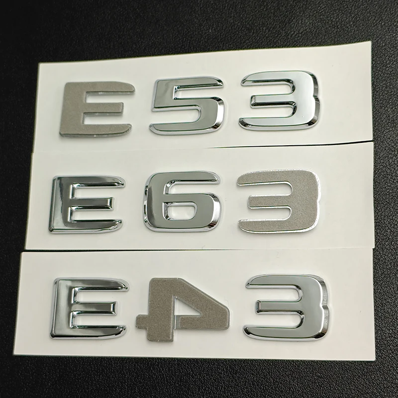 3d Chrome Logo E43 E63 E200 E220 E300 E350 Letters 4MATIC Badge Car Rear Star Sticker AMG Emblem For Mercedes Benz W213 E Class