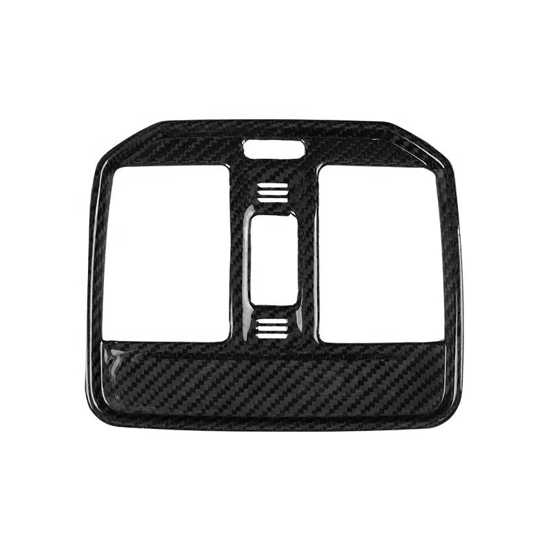 

Genuine Carbon Fiber Rear Seat Outlet Decoration Frame Cover Case Car Interior Vehicle Accessories