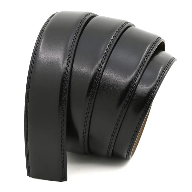 Men\'s Automatic Buckle Belts No Buckle Belt Brand Belt Men High Quality Male Genuine Strap Jeans Belt 3.5cm Mens Belts Luxury