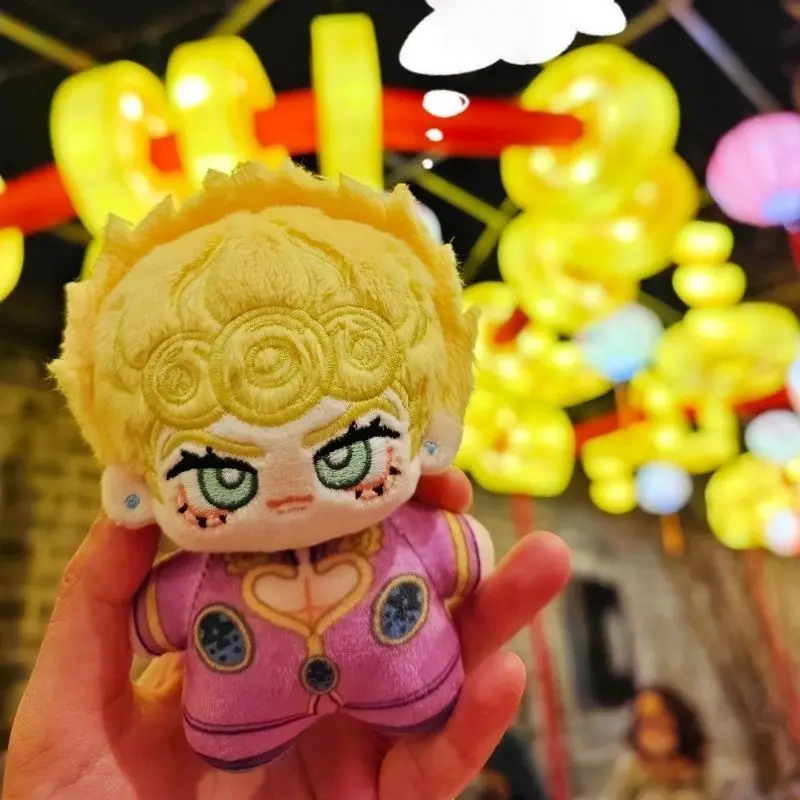 Peluche 10cm JOJO ZGiorno Giovanna, poupée en coton imprimé, jouet en peluche, réunion créative, cadeau d'anniversaire, mignon sac à dos pendentif