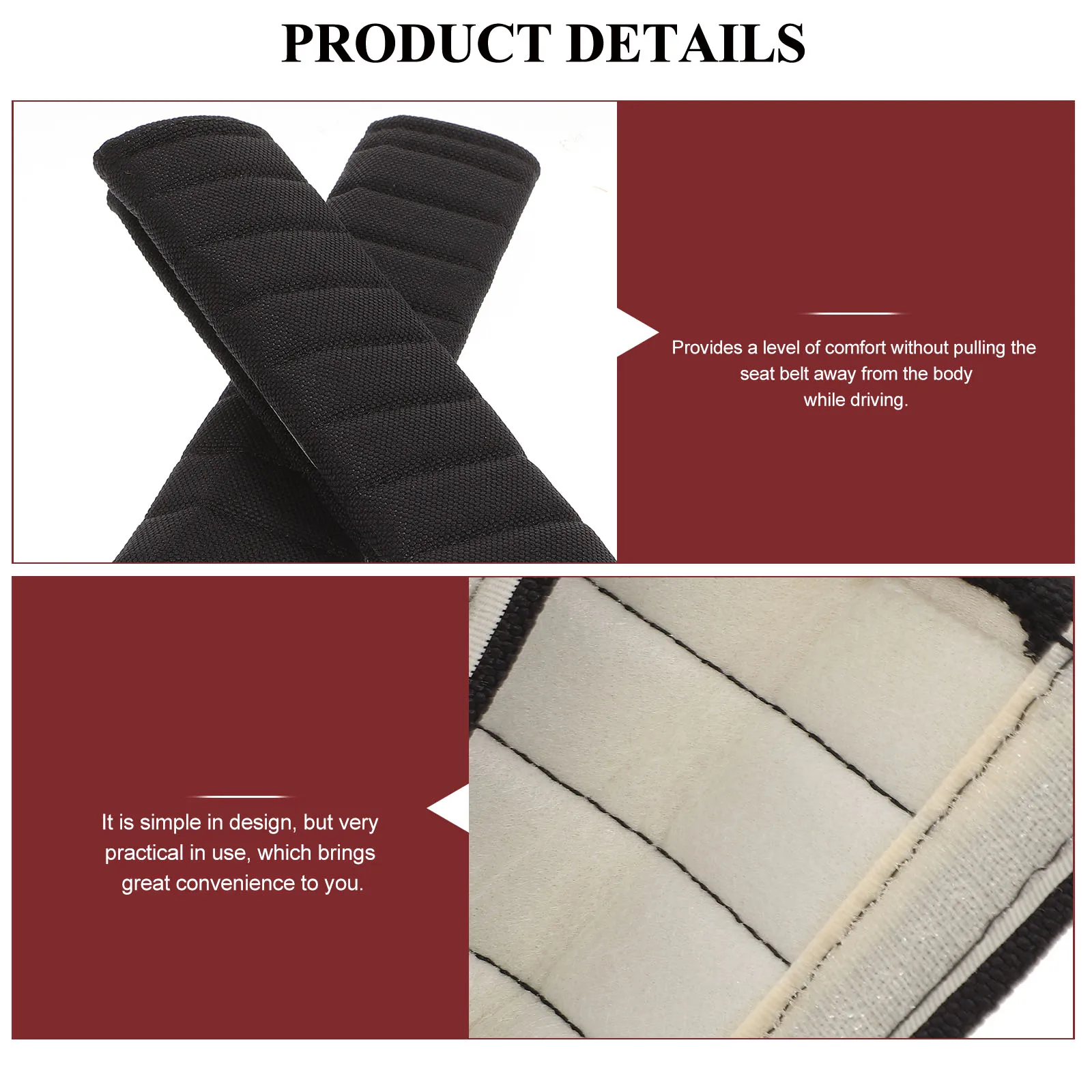 

2Pcs Children Covers Car Strap Pads Neck Sheath Soft Material Easy Clean Fits All Car Seats
