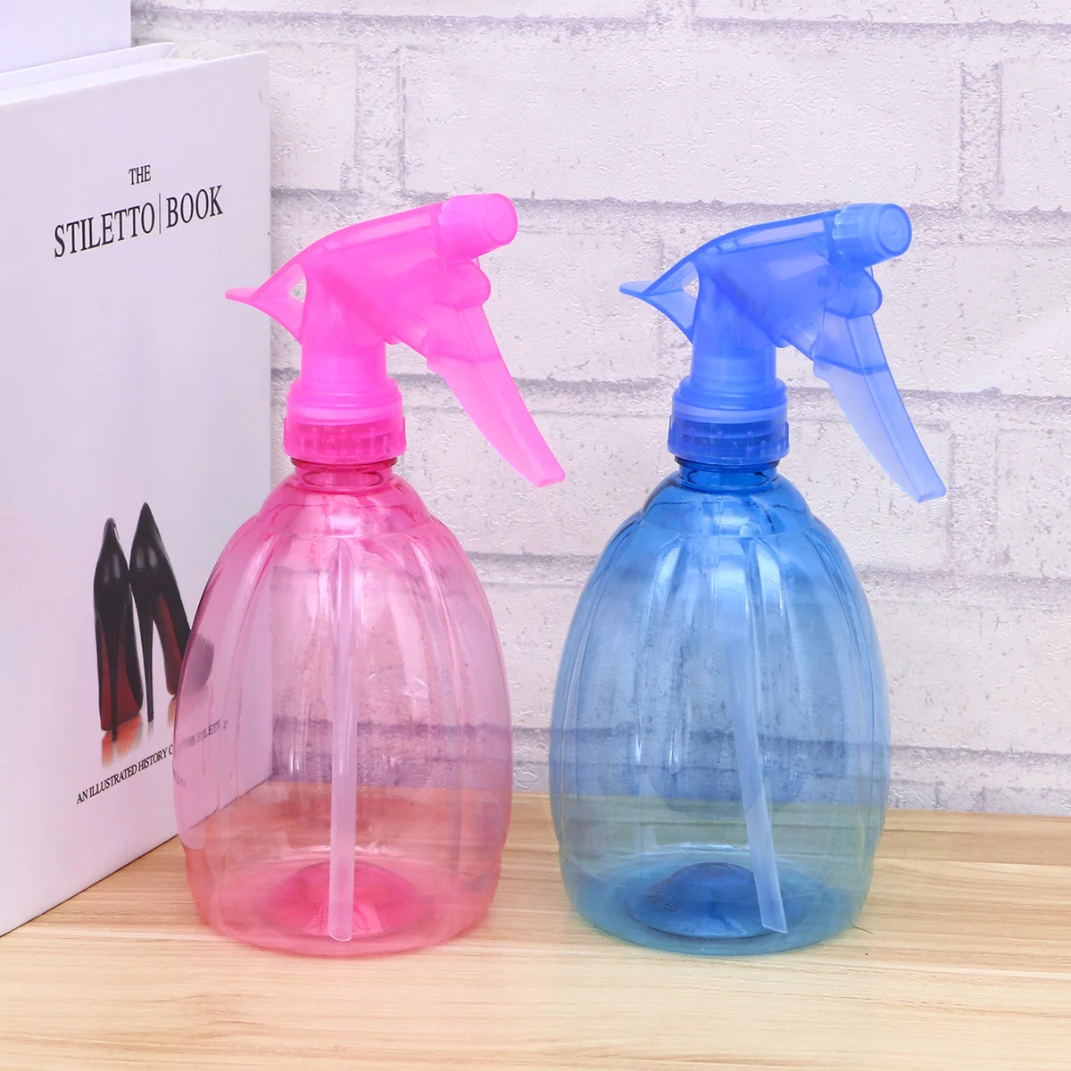 2 Pcs Curls Hand Pressure Spray Bottles for Face Fine Mist Refillable Hair Sprayer Empty