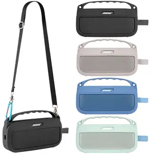 Bilashmart ZOPRORE Silicone Cover Case Bose SoundLink Flex (2nd Gen) Speaker Travel Protective Cover with Shoulder Strap and Carabiner