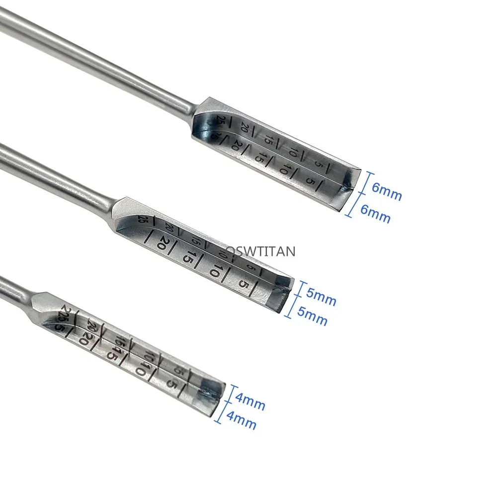 Imagem -03 - L-shaped Osso Faca com Punho de Alumínio Spine Cinzel Instrumento Ortopédico Oftalotomia Aço Inoxidável