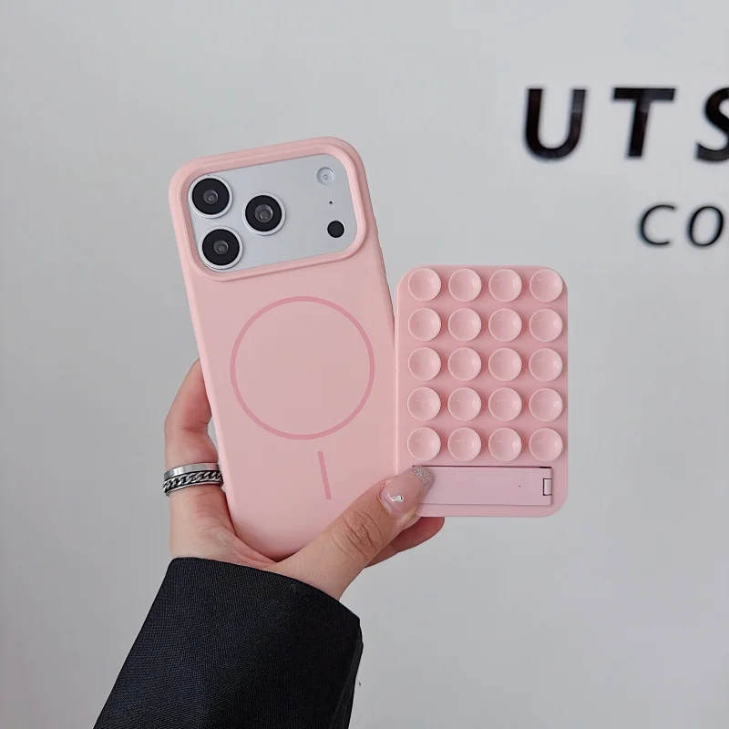 Funda magnética con ventosa para iPhone 16 15 14 13 17 Pro Max y 17PRO, compatible con Magsafe, con soporte de disco 4