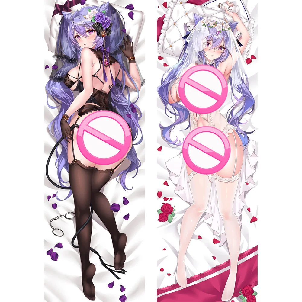 

Game Genshin Impact Character Keqing Pillow Case Dakimakura Hugging Fullbody Double-sided Pillowcases Decorative Cushion Cover