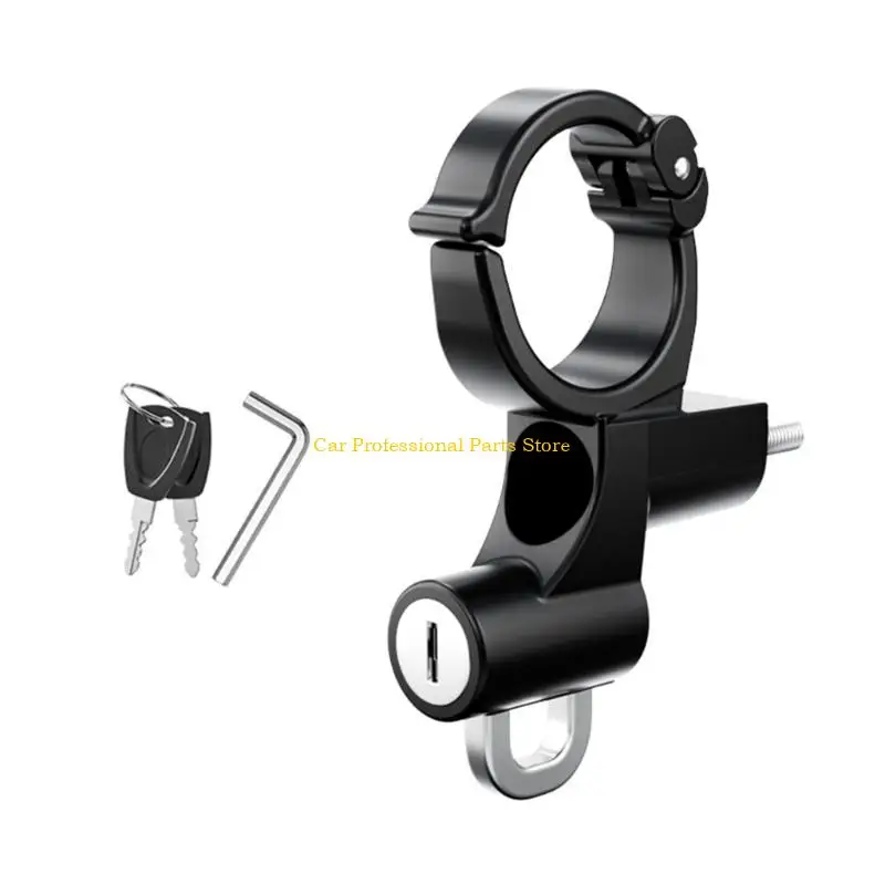 

R53D 20-38mm Motorbike Helmets Lock AntiTheft,Security AluminumAlloy BlackPadlock for Motorbike Scooters Handlebar Mount