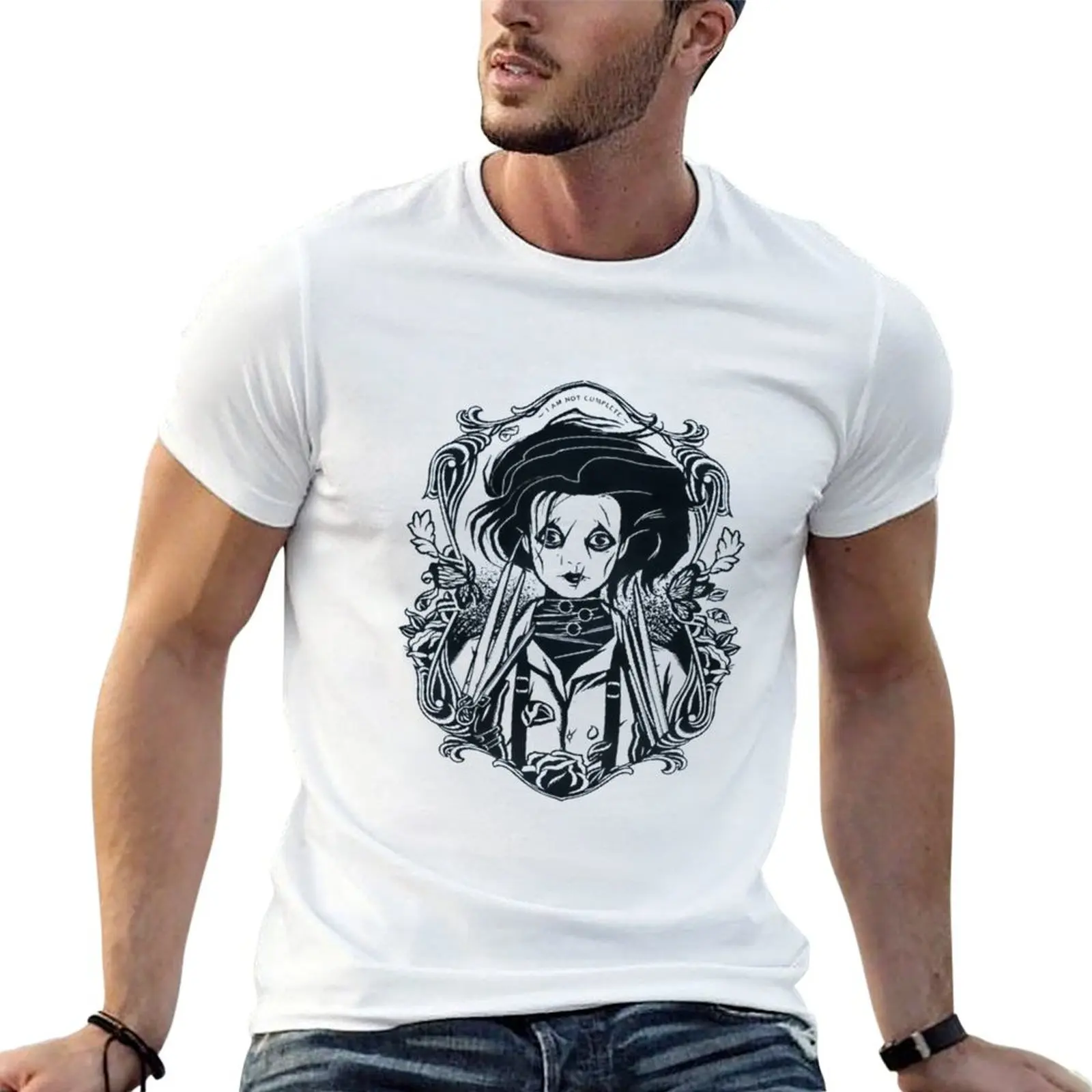 Edward Scissorhands T-Shirt Breathable Mesh Panel T-Shirt