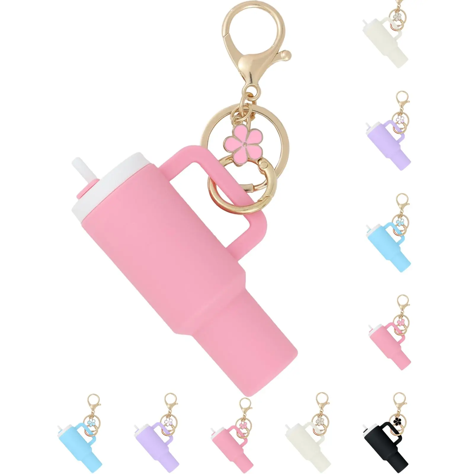 Mini Tumbler Keychain for Stanley Cup Accessories，School Bag Handbag Backpack Keychain for Woman Girl