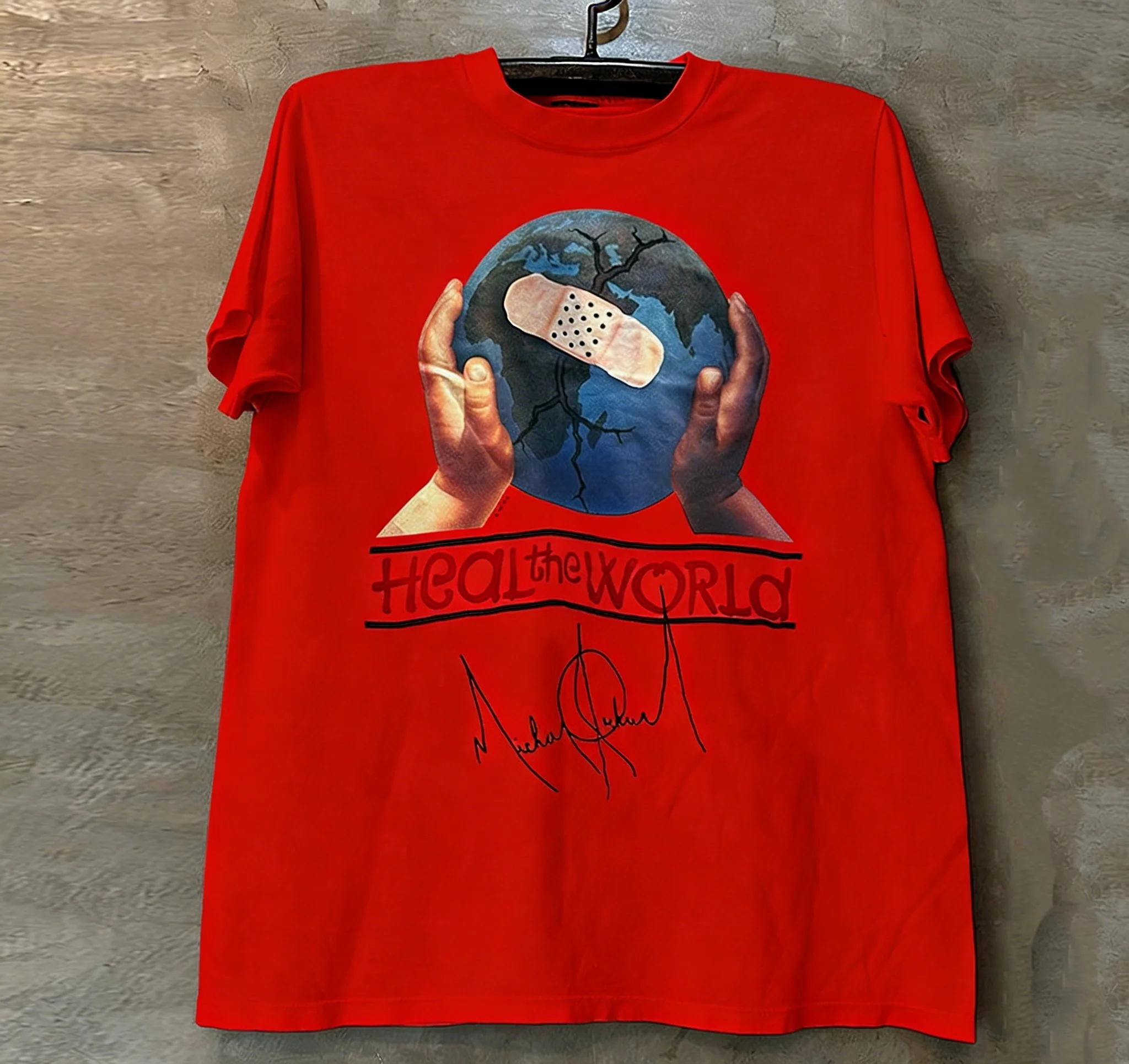New 2026 Saving The World Michael Jackson Album Cover - Short-sleeved Suitable for Both Men Women High-quality Streetwear Summer