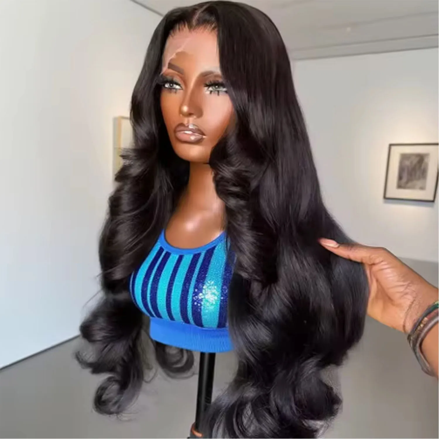 Raw Peruvian Body Wave 250% Density 40 42 inch 13x6 HD Lace Front Human Hair Wigs 13x4 Frontal Wigs Women Glueless Closure Wigs