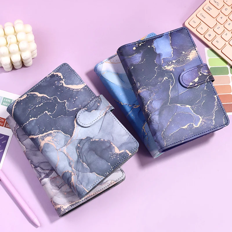 A6 Marble Colorful Money Budget Planner Binder Zipper EnvelopesCash Envelopes For Budgeting Money Organizer For Budget Binder