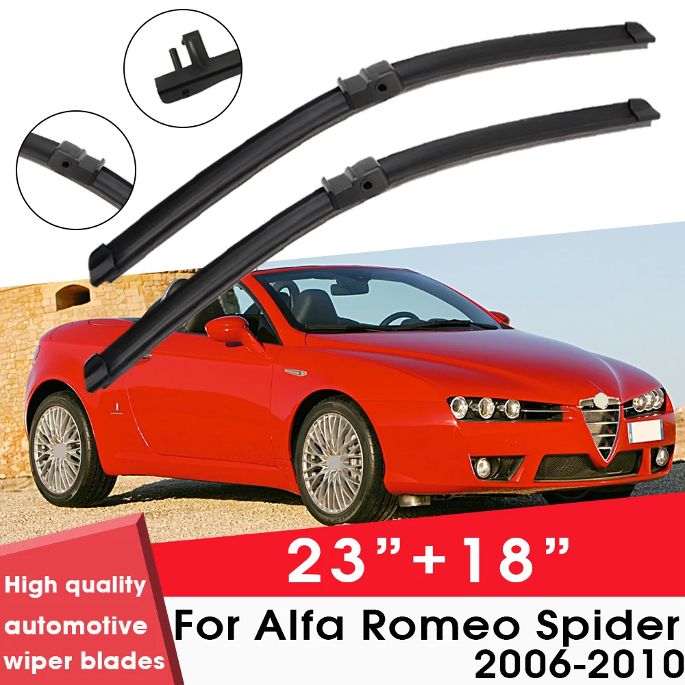 

Car Wiper Blade Blades For Alfa Romeo Spider 2006-2010 23"+ 18" Windshield Windscreen Clean Naturl Rubber Cars Wipers