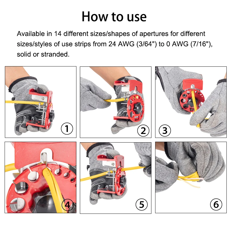 Handheld Wire Stripper Quick Copper Wire Stripping Tool Decrustation Plier Adjustable Electric Wire Cable Peel Electrician Cut