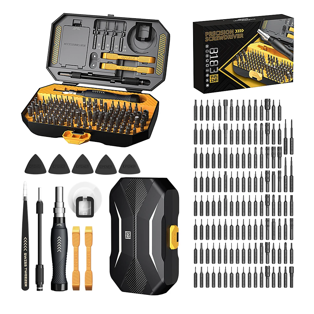 

LUCHSHIY 145 In 1 Screwdriver Set Precision Magnetic Screw Driver Bits DIY Dismountable For Xiaomi iPhone PC Repair Tool Kit