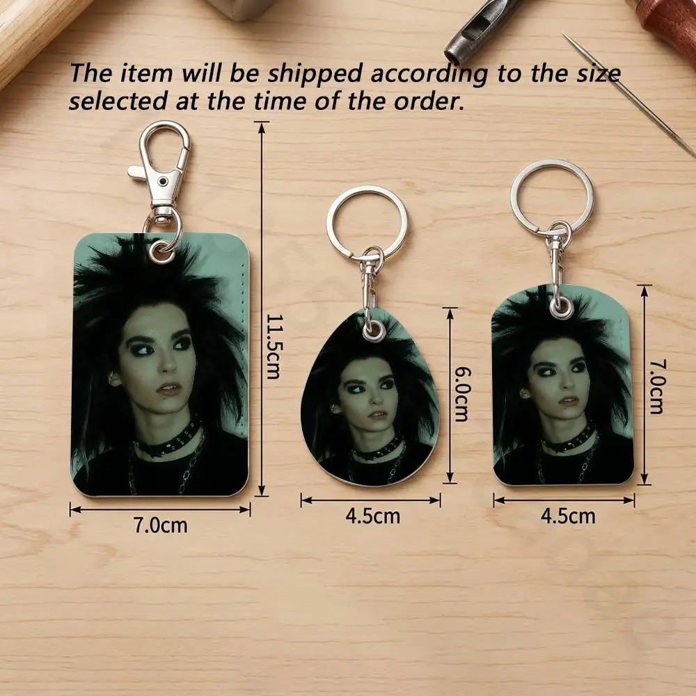Singer Bill Kaulitz Personalised Print Card Holder Suitable For Holder Girls Door Card Case Women Badge Holder Keychain