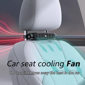 USB Car Seat Cooling Fan 3 Speed Settings Adjustable Automotive Front and Rear Seat Fan for All Cars Jeep Van Truck