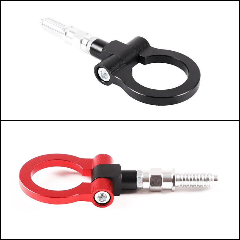 Red/Black/Blue Trailer Towing Eye Hook For Smart Fortwo 451 453 2007-2021 Aluminum+Steel Replacement Tow Ring