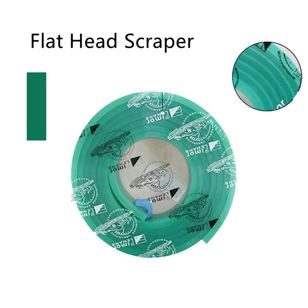 Espátula plana afilada de un rollo de 50mm x 9mm para serigrafía, espátula de goma con cabezal de 3,66 M, tabla raspadora de tinta