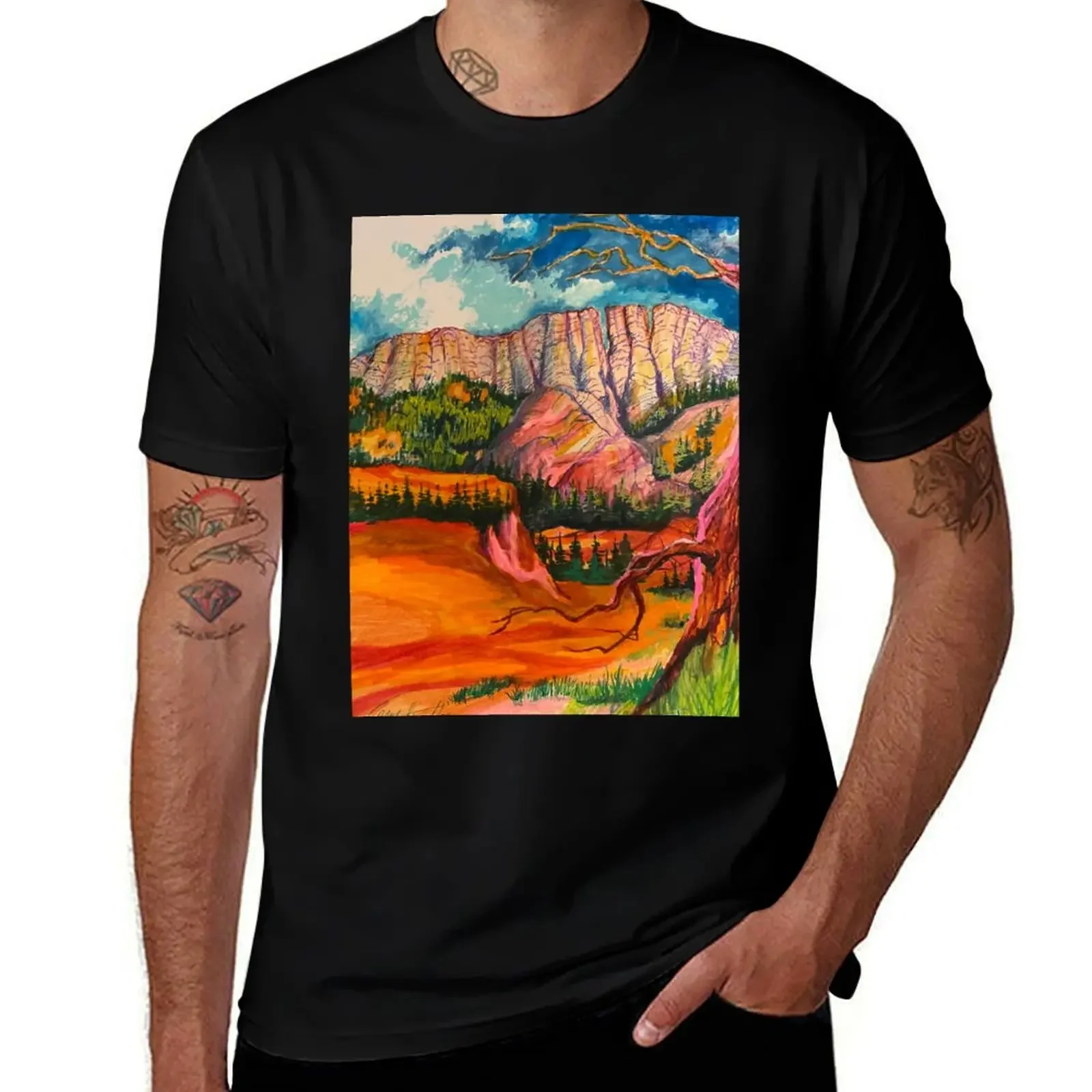 Horse tooth Mountain Fort Collins CO T-Shirt man clothes luxury designer men workout shirt