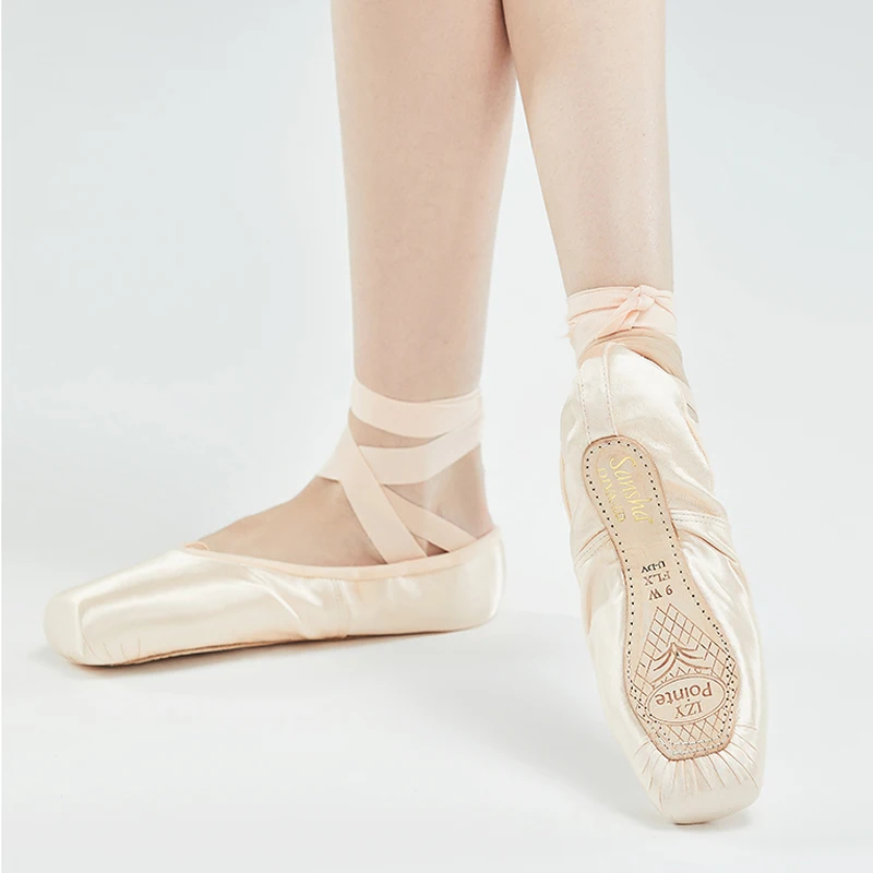 

Sana Ballet Pointe oes Hard Leather Sole Satin Surface Dance oes Practice oes for Beginners Fem Ballet Dancers