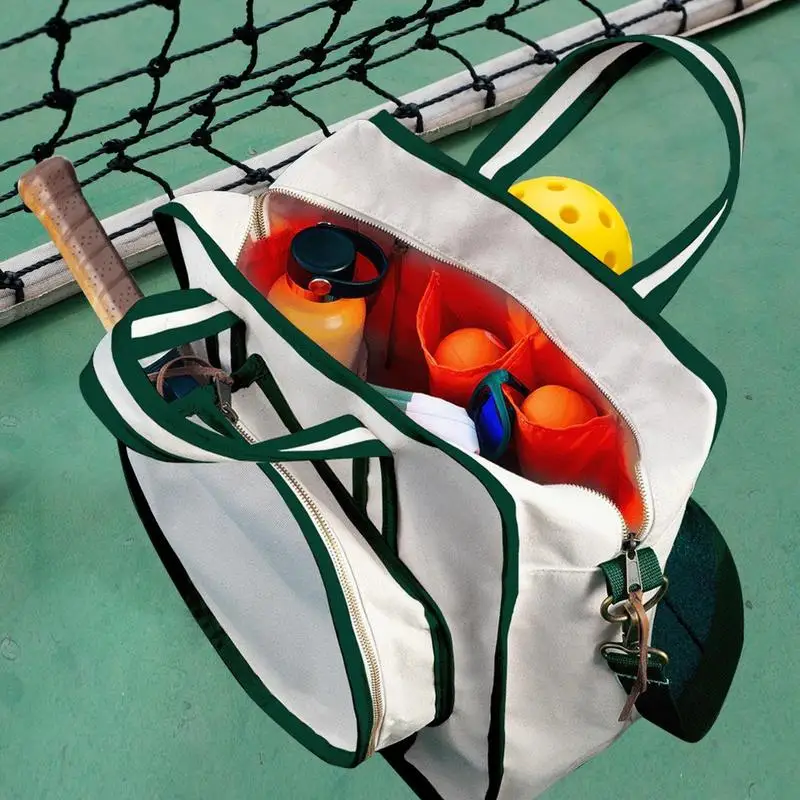 Single Shoulder Racket Bag Hole Ball Racket Storage Handbags Racquet Bag With Multiple Compartments For Table Tennis Rackets