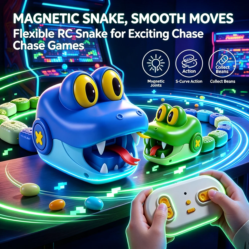 Educational Toys - Juguete de serpiente magnética con control