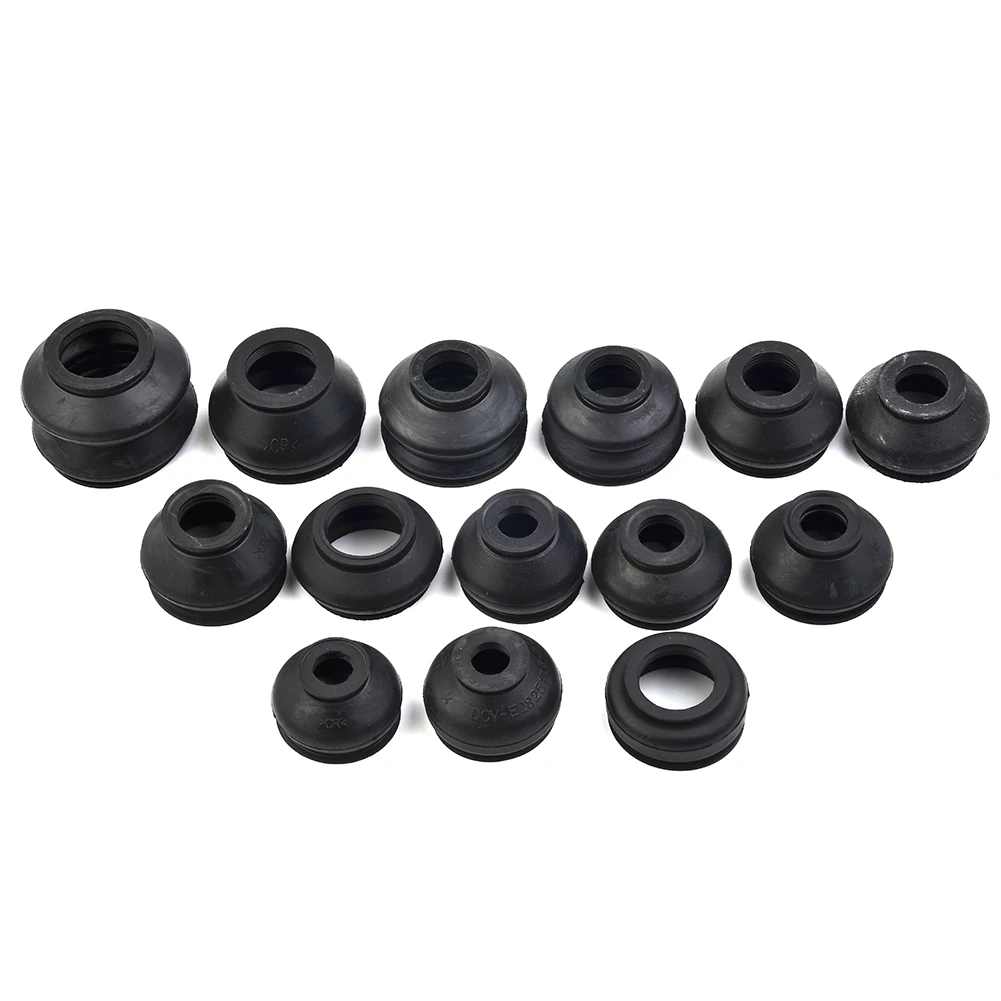 14pcs Ball Joint Boot Suspension Steering Dust Cover Track Tie Linkage Rubber Dust Boot Covers Track Rod End Replacement Kit