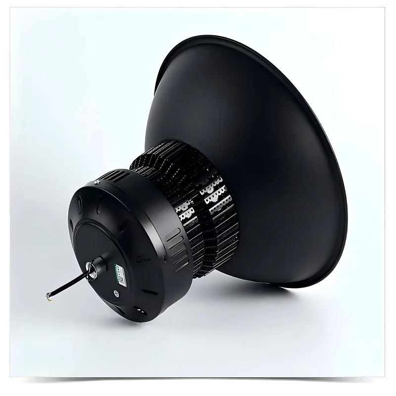 Lámpara LED de minería negra, lámpara LED de doble aleta, iluminación de garaje de almacén de taller de fábrica, lámpara de techo industrial