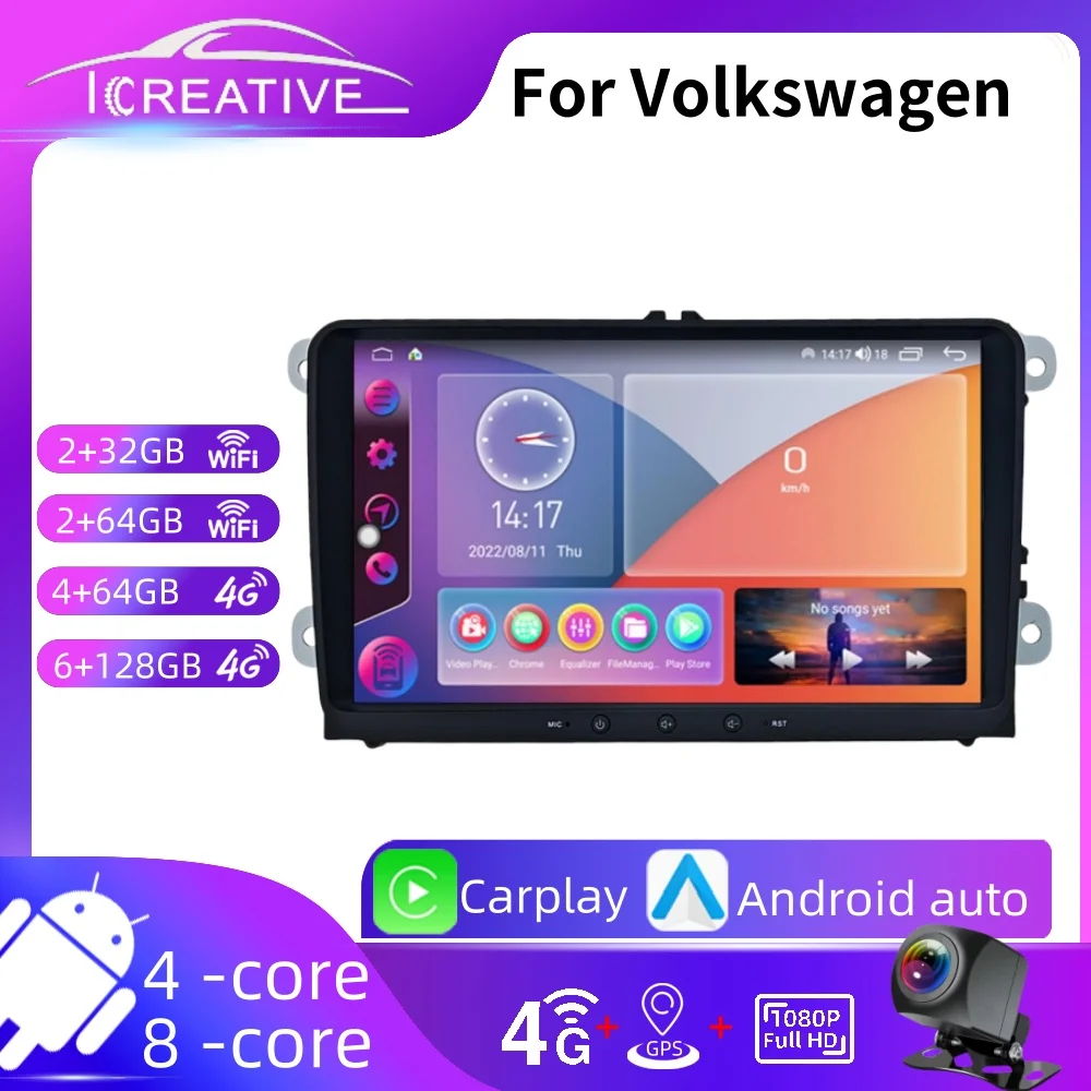 

Car Radio Android Screen 9‘’ for Volkswagen Golf Polo Passat B6 B7 CC Jetta VW Skoda Carplay Multimedia Autoradio GPS Navigation