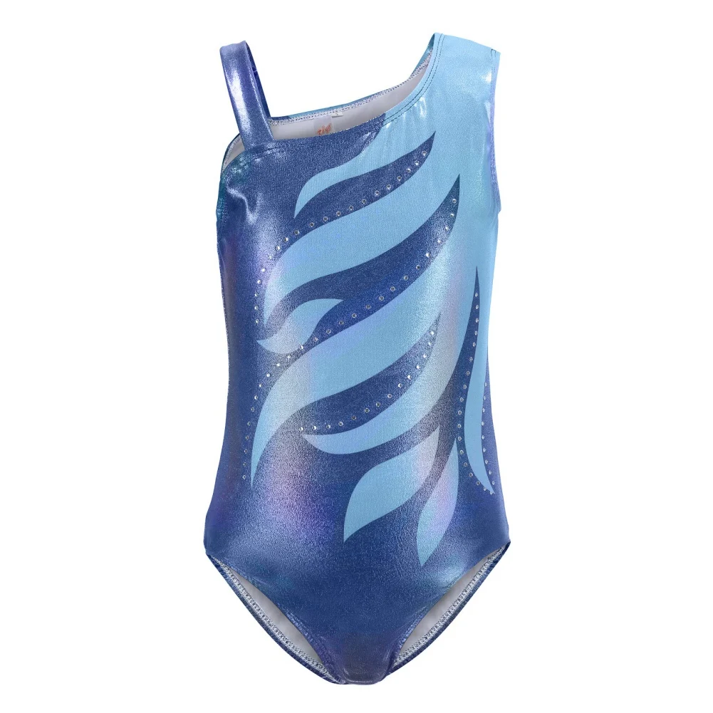 Children Girls Ballet Leotard  Sleeveless Straps Shinny Sequin Tank Dancewear 5-12 Years