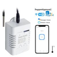 Smart TH16 Switch 16A Temperature And Humidity Monitoring WiFi Switch Wireless Control Compatible With Alexa Home