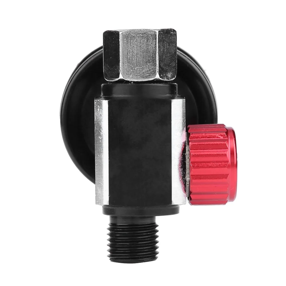 1/4 Inch BSP Auto Spray Gun Air Regulator Metal and Plastic With Pressure Gauge Spray Gun Pressure Gauge Triple Scale Gauge Mini