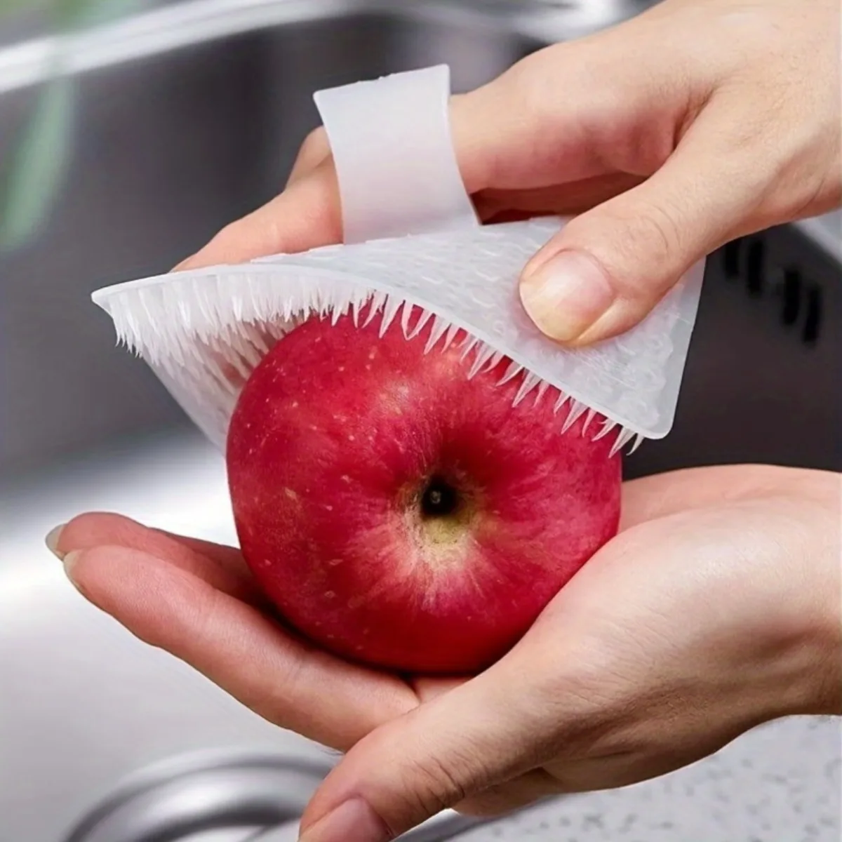 Multipurpose Flexible Fruit Vegetable Brush, Soft Cleaning Tool for Cucumber and Produce