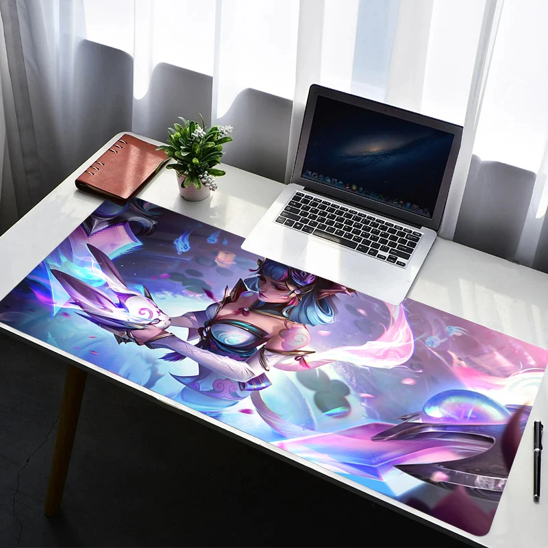 Mouse Pad Laptop Non Slip L-league Of Legends Evelynn Extended Desktop Mouse Mat Rubber Keyboard Pad Gaming Accessories Mousepad