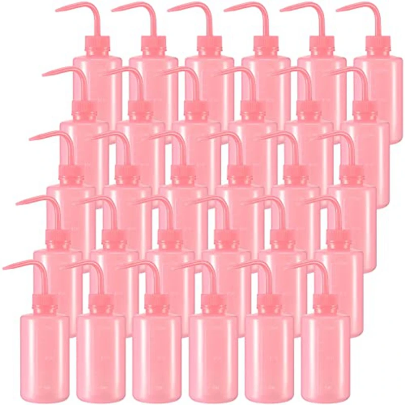 

30 Pcs 250 Ml Pink Tattoo Wash Bottle Narrow Mouth Squeeze Bottles Succulent Watering Bottle Water Squirt Bottle