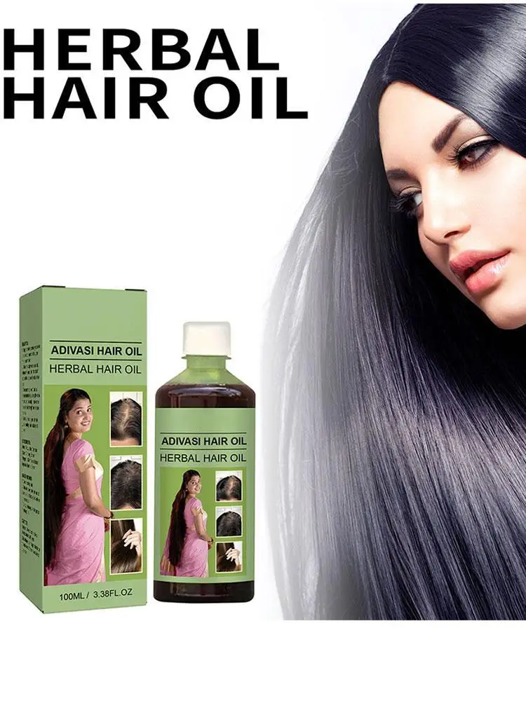 100ml huile de croissance des cheveux inde Adivasi soins capillaires à base de plantes réparation au romarin hydrater endommagé hydrater le cuir chevelu réduire les pellicules