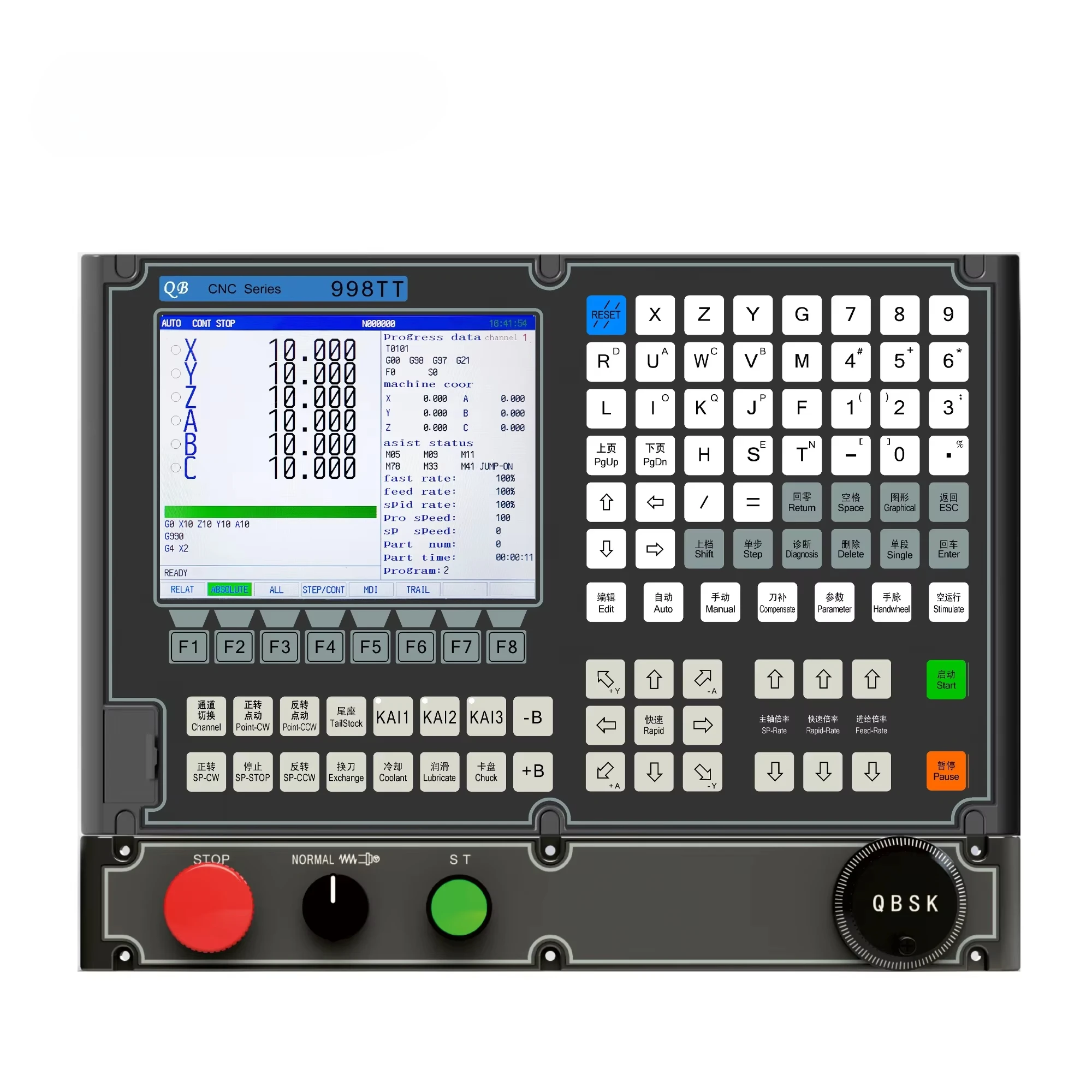 

998TT 6-осевой контроллер ЧПУ, двухканальный сервотокарный станок, модернизированный швейцарский токарный станок с ЧПУ, система