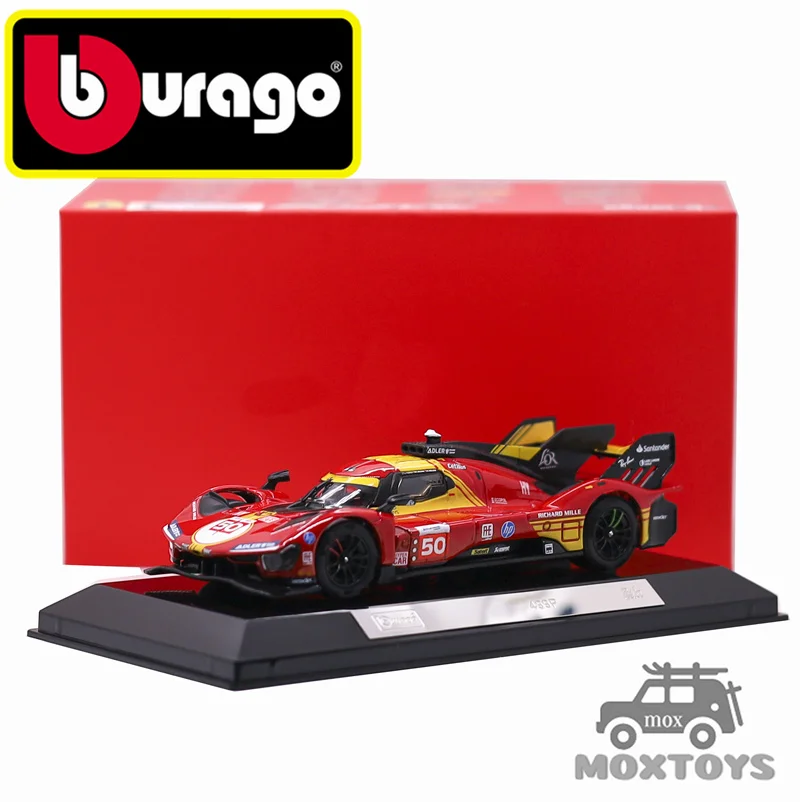 bburago-1-43-ferrari-499p-lmh-2023-50-le-mans-296-gt3-2025-Коллекционная-модель-автомобиля-51-red-diecast
