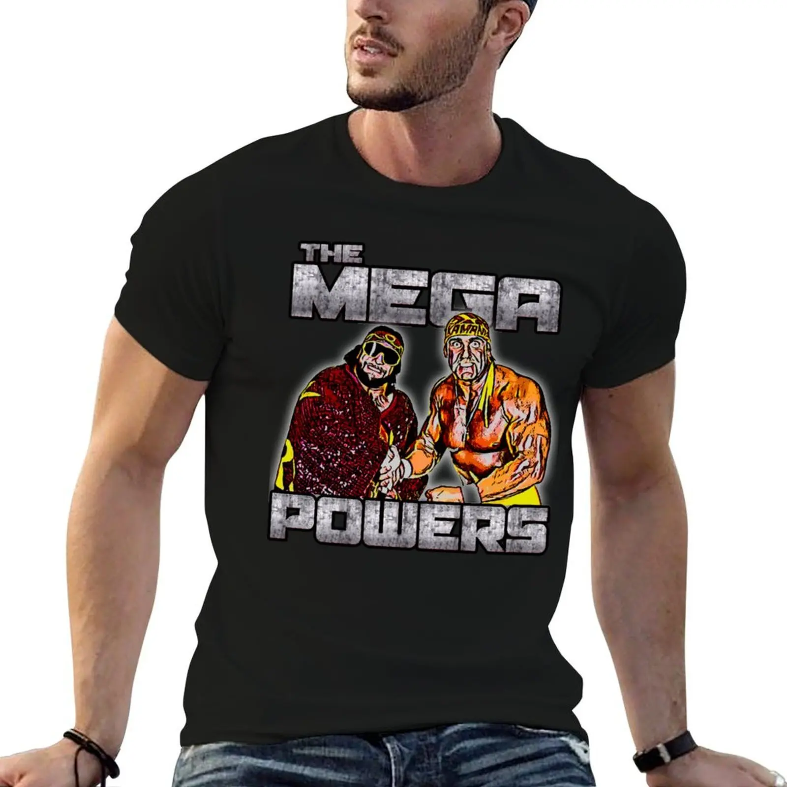 

The Mega Powers the mega Powers T-Shirt man t shirt summer printed t shirts for man mens graphic t shirts T-Shirt