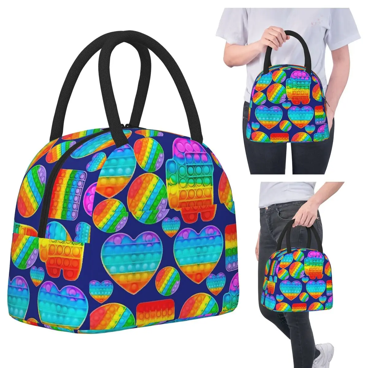 

Popit Anti-Stress System Insulated Lunch Bag for Women Office Cooler Thermal Food Box Tote Portable Lunch Boxes Container