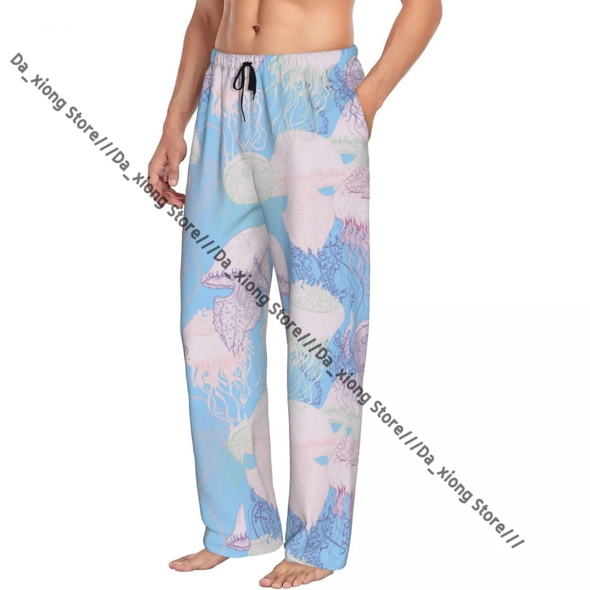 

Мужские пижамы Jellyfish Marine Pastel Colors, пижамы, брюки, брюки для отдыха, штаны для сна